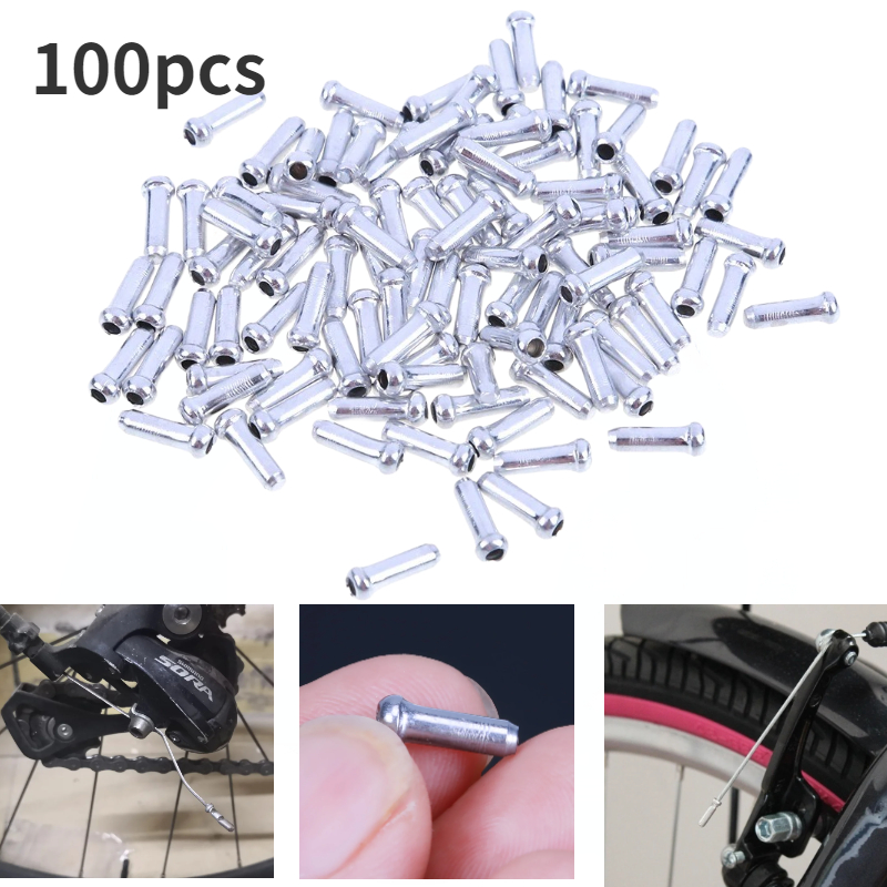 Wire Connector Cap - 100pcs Bicycle Cable End Caps Aluminum