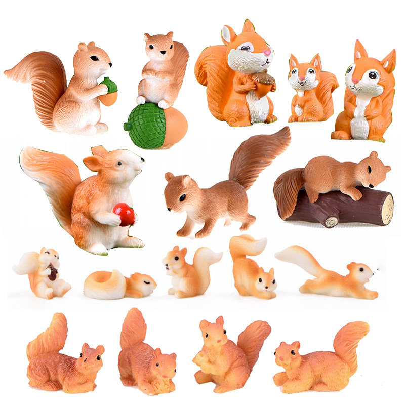 Home Improvement News - Forest Simulated Squirrel Miniature Figurine Cartoon
