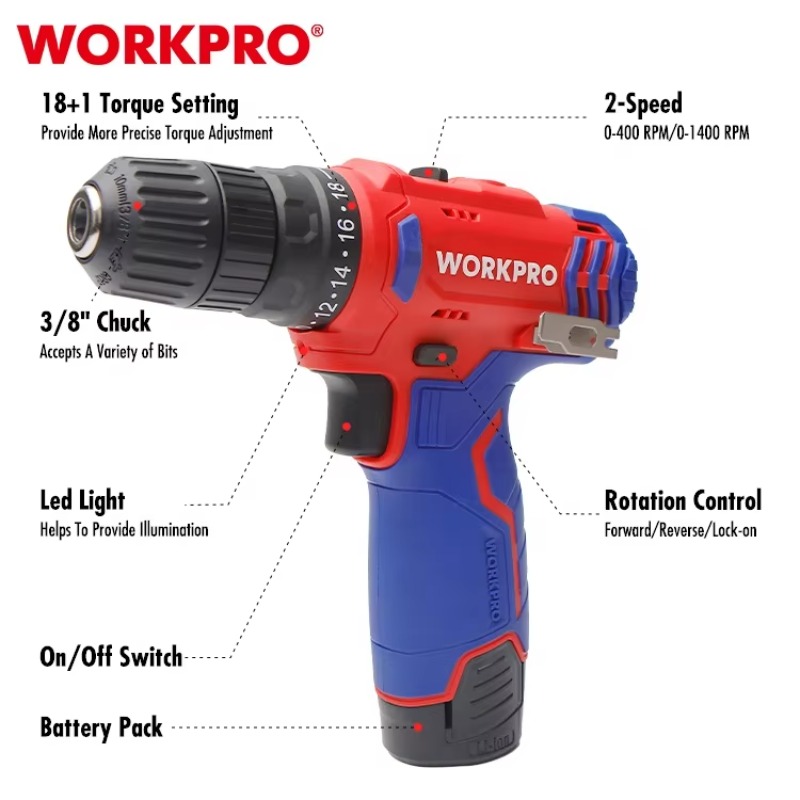 12V 10mm Cordless Drill Cordle - đánh giá và giá Power Drill Cordless
