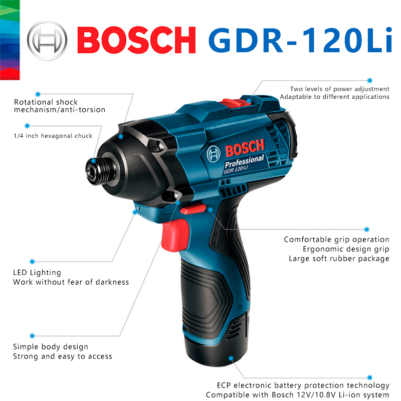 Bosch Original GDR 120-LI Rech - đánh giá và giá Power Drill Cordless