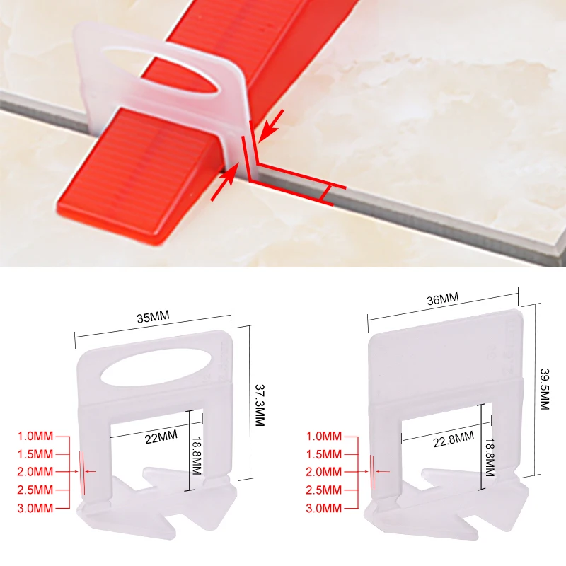 100pcs 1/1.5/2/2.5/3mm Ceramic - đánh giá và giá Tile Leveling Clip