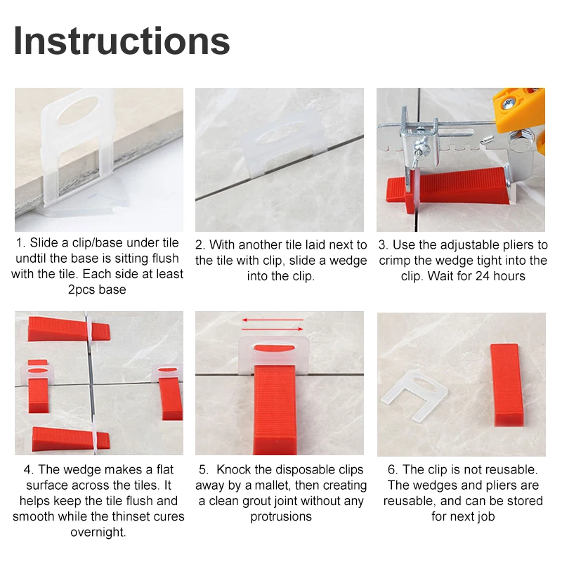 100pcs 1/1.5/2/2.5/3mm Ceramic - đánh giá và giá Tile Leveling Clip