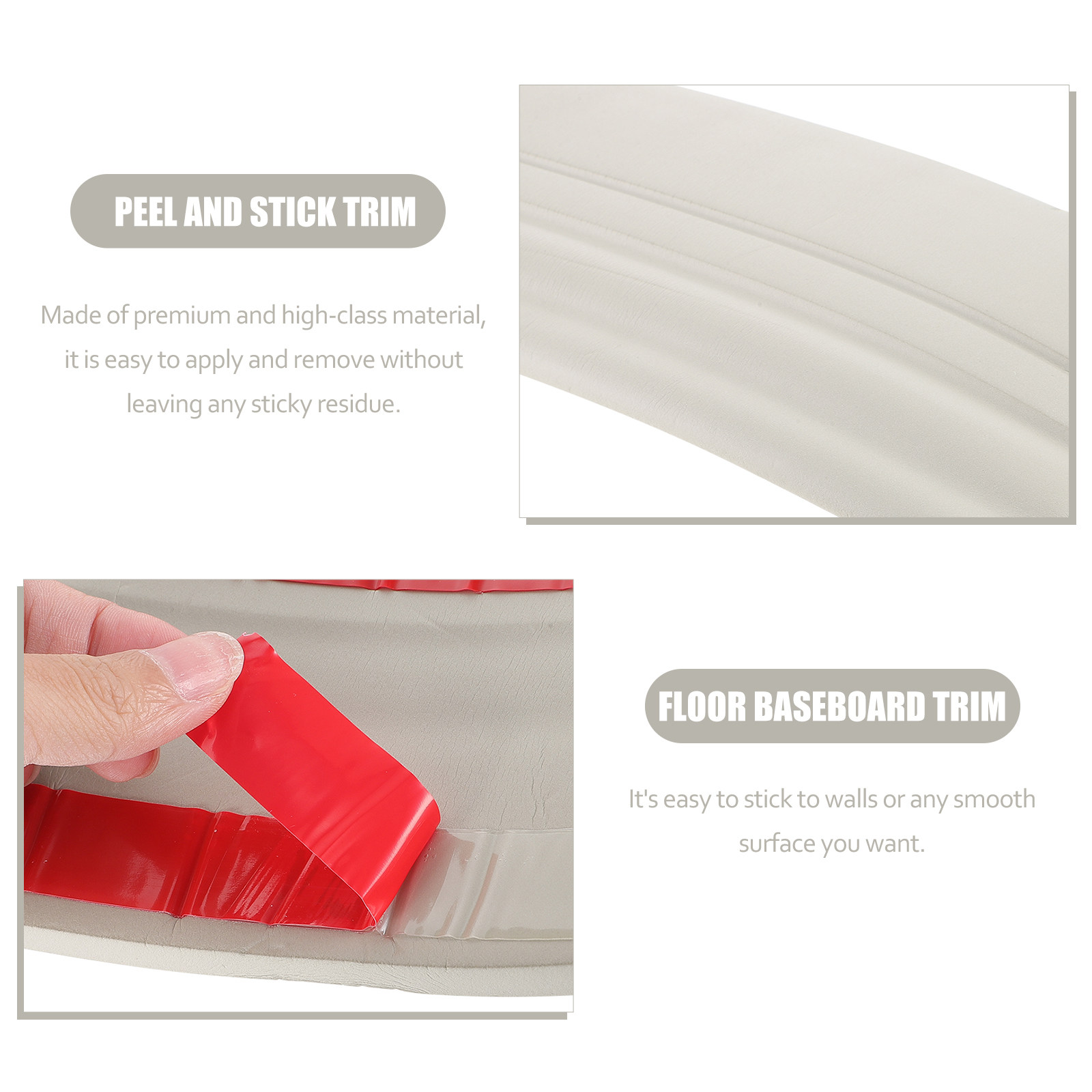 1 Roll Peel and Stick Floor Ba - đánh giá và giá Baseboard Molding Trim