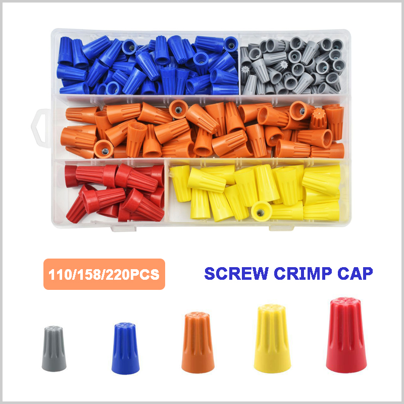 110/158/220Pcs Screw Crimp Cap - đánh giá và giá Wire Connector Cap