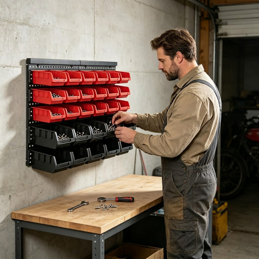 Wall Mounted Storage Bins Orga - đánh giá và giá Home Improvement Binford Tools
