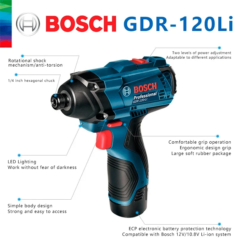 Bosch Original GDR 120-LI Rech - đánh giá và giá Power Drill Cordless