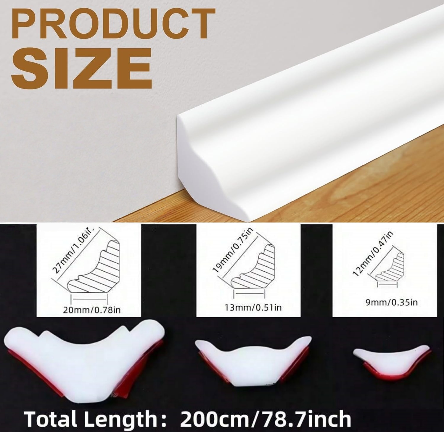 1pc Self-Adhesive TPE Material - đánh giá và giá Baseboard Molding Trim
