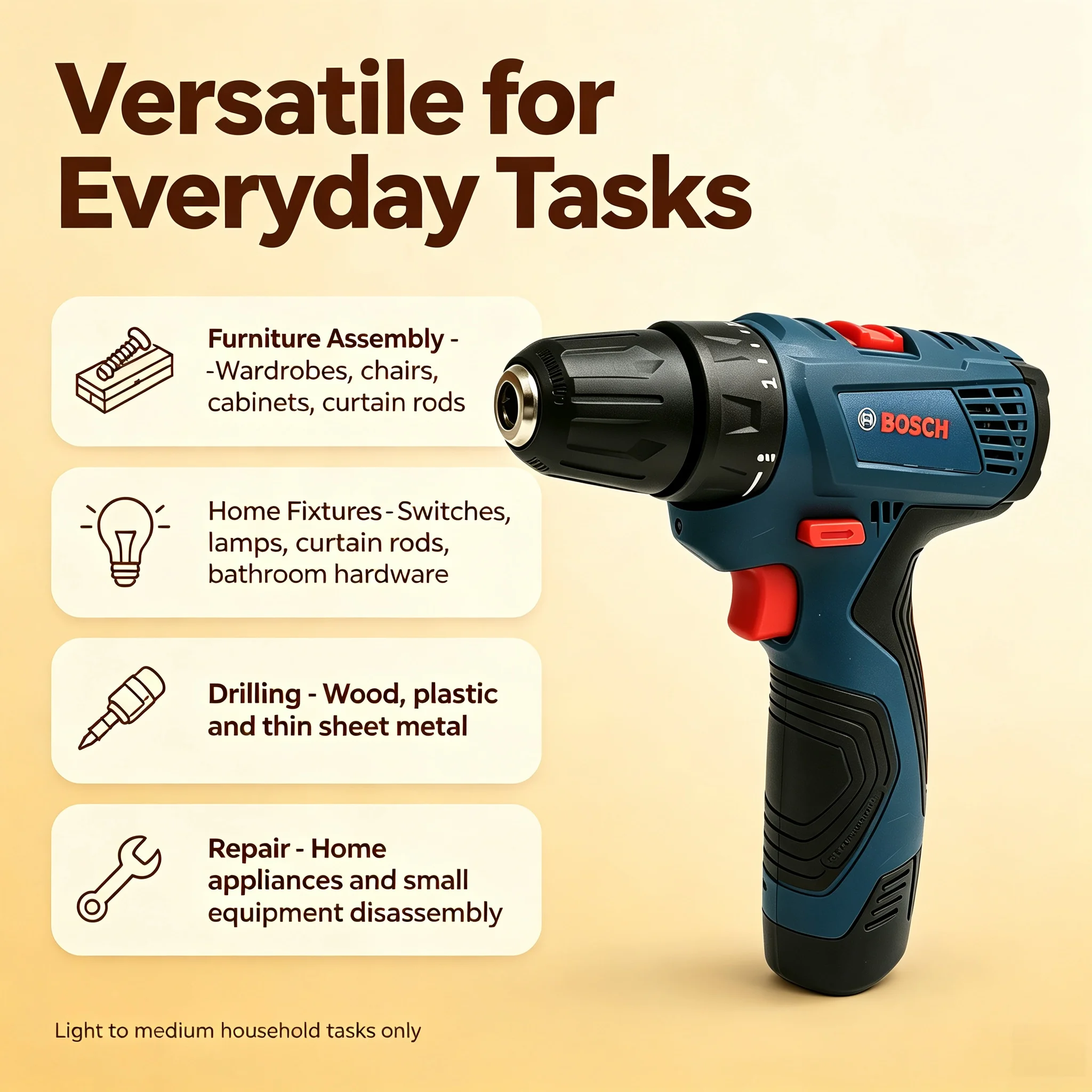 Bosch GSR120 Multi-Function Ha - đánh giá và giá Power Drill Cordless
